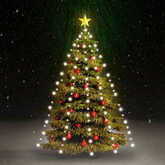 Kerstboomverlichting met 180 LED&#039;s koudwit net 180 cm