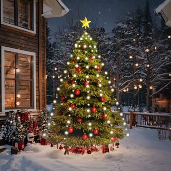 Kerstboomverlichting met 180 LED&#039;s koudwit net 180 cm