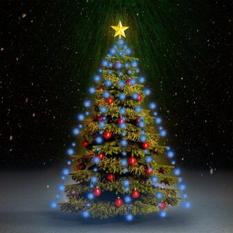 Kerstboomverlichting met 210 LED&#039;s blauw net 210 cm