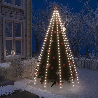 Kerstboomverlichting met 250 LED&#039;s koudwit net 250 cm