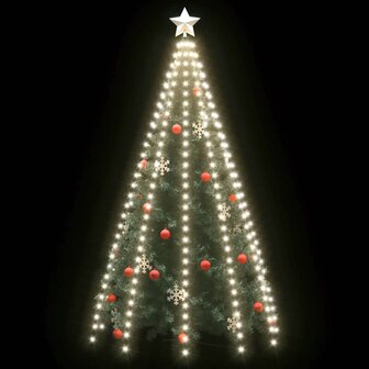 Kerstboomverlichting met 250 LED&#039;s koudwit net 250 cm