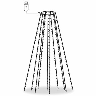Kerstboomverlichting met 300 LED&#039;s blauw net 300 cm