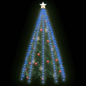 Kerstboomverlichting met 300 LED&#039;s blauw net 300 cm