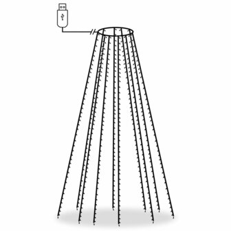 Kerstboomverlichting met 400 LED&#039;s meerkleurig net 400 cm
