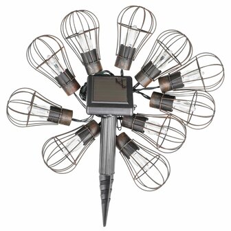 Tuinverlichtingsketting 10 st LED solar 5,5 cm