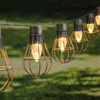 Tuinverlichtingsketting 10 st LED solar 5,5 cm
