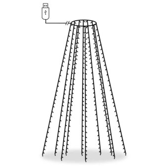Kerstboomverlichting met 300 LED&#039;s net 300 cm