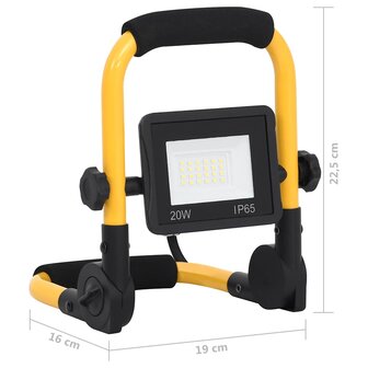 Spotlight met handvat LED 20 W koudwit