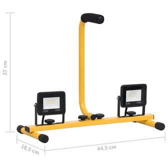 Spotlight met handvat LED 2x10 W warmwit