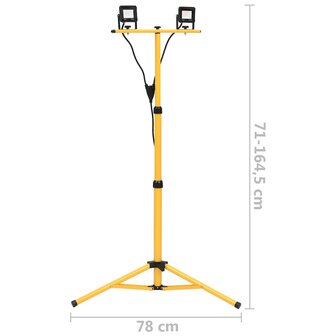 Spotlight met statief LED 2x10 W warmwit
