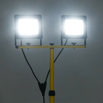 Spotlight met statief LED 2x100 W koudwit