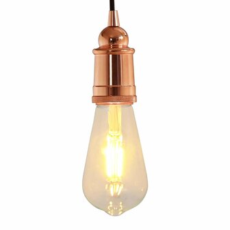 Lamphouders 2 st ros&eacute;goud E27
