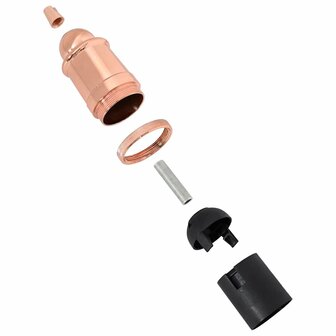 Lamphouders 2 st ros&eacute;goud E27