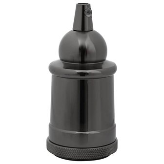 Lamphouders 2 st glanzend zwart E27
