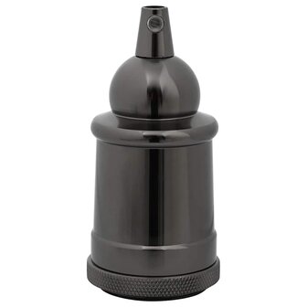 Lamphouders 2 st glanzend zwart E27