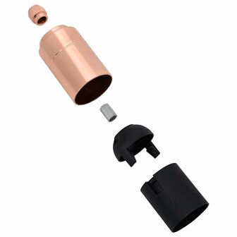 Lamphouders 2 st ros&eacute;goud E27