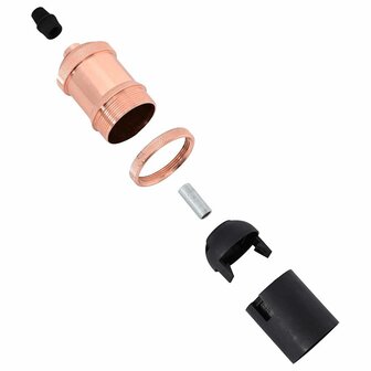 Lamphouders 2 st ros&eacute;goud E27