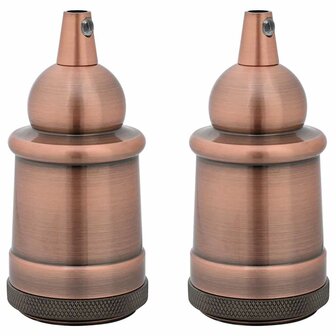 Lamphouders 2 st rood brons E27