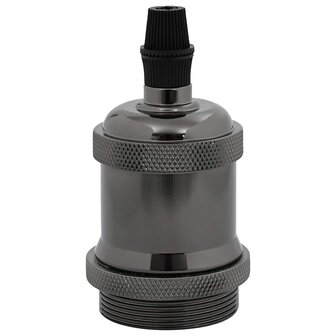 Lamphouders 2 st glanzend zwart E27