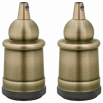 Lamphouders 2 st brons E27