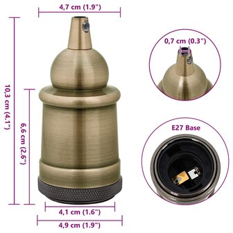 Lamphouders 2 st brons E27
