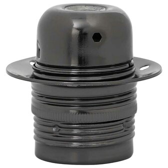 Lamphouders 2 st glanzend zwart E27
