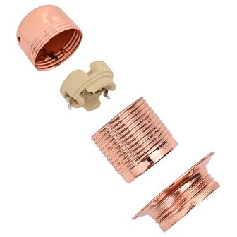 Lamphouders 2 st ros&eacute;goud E27