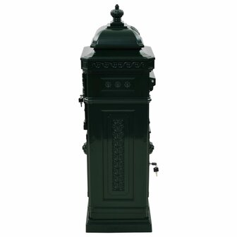 Pilaar brievenbus vintage stijl roestbestendig aluminium groen