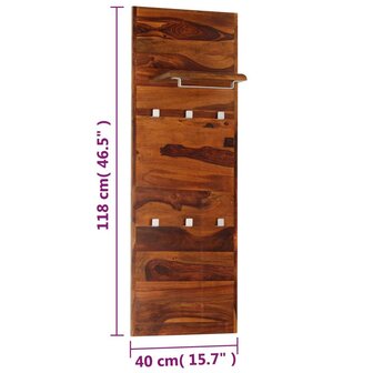 Kapstok 118x40 cm massief acaciahout
