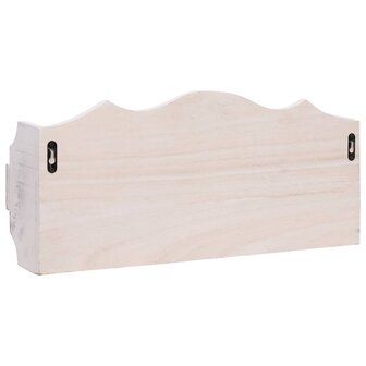 Wandkapstok 50x10x23 cm hout wit