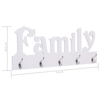 Wandkapstok FAMILY 74x29,5 cm