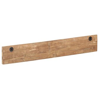 Wandkapstok met 5 haken 100x2,5x15 cm massief gerecycled hout