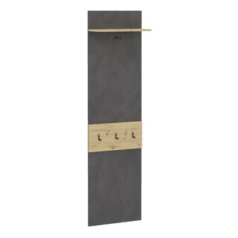 Kapstok wandgemonteerd met schap 50x23x188 cm matera artisan eiken