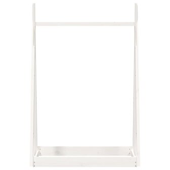 Kledingrek 100x45x150 cm massief grenenhout wit