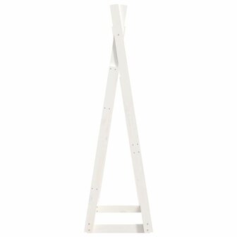 Kledingrek 100x45x150 cm massief grenenhout wit