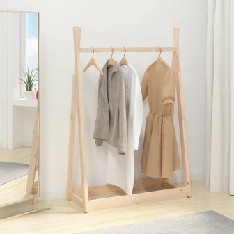 Kledingrek 100x45x150 cm massief grenenhout