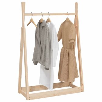 Kledingrek 100x45x150 cm massief grenenhout
