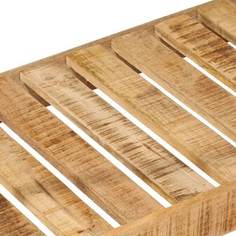 Kledingrek met wieltjes 90x35x190 cm massief mangohout en ijzer