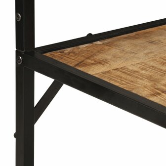 Kapstok 90x35x180 cm massief mangohout en ijzer