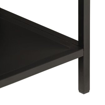 Kapstok 90x35x180 cm massief mangohout en ijzer