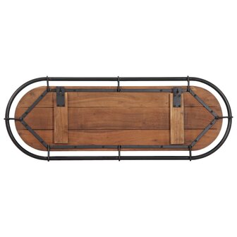 Wandkapstok met 5 haken massief gerecycled hout