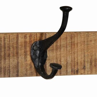 Kapstok 80x35x35 cm massief ruw mangohout