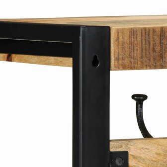 Kapstok 80x35x35 cm massief ruw mangohout