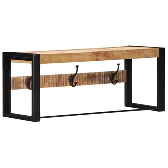 Kapstok 80x35x35 cm massief ruw mangohout