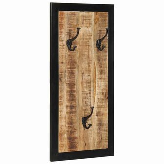 Kapstok 40x2x80 cm massief ruw mangohout