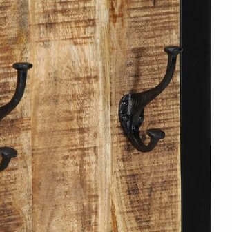 Kapstok 40x2x80 cm massief ruw mangohout