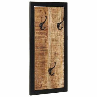 Kapstok 40x2x80 cm massief ruw mangohout