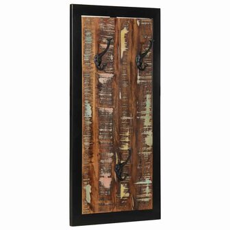 Kapstok 40x2x80 cm massief gerecycled hout meerkleurig