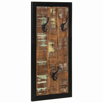 Kapstok 40x2x80 cm massief gerecycled hout meerkleurig