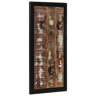 Kapstok 40x2x80 cm massief gerecycled hout meerkleurig